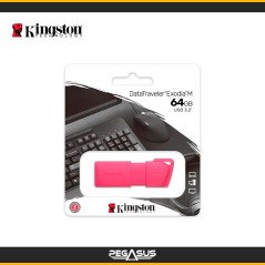 MEMORIA USB KINGSTON DATATRAVELER EXODIA M 64GB 3.2 GEN 1 (TIPO-A) COLOR NEON PINK