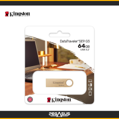 MEMORIA USB 64GB KINGSTON DT SE9 G3, METAL GOLD 3.2 GEN 1 DTSE9G3/64GB