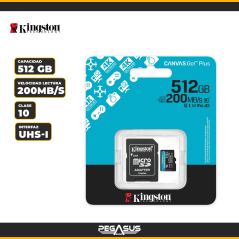 TARJETA DE MEMORIA KINGSTON MICRO SD SDCG4 512GB Canvas Go! Plus